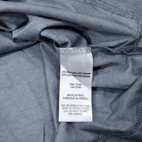 Travis Mathew Oceanside Heather Polo Shirt Size Small Gray Golf Custom Ink - Picture 5 of 7